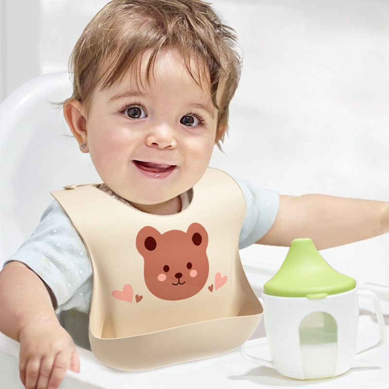 Celemek Bayi Tahan Air Syal Si - Waterproof Baby Bibs Silicone ulasan dan harga