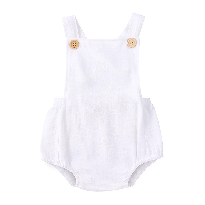 Romper Jumpsuit Overall Bayi B - Baby Summer Linen Sleeveless Jumpsuit ulasan dan harga