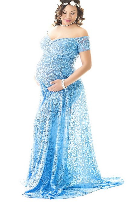 Gaun Maxi Lengan Pendek Berend - Maternity Wear ulasan dan harga
