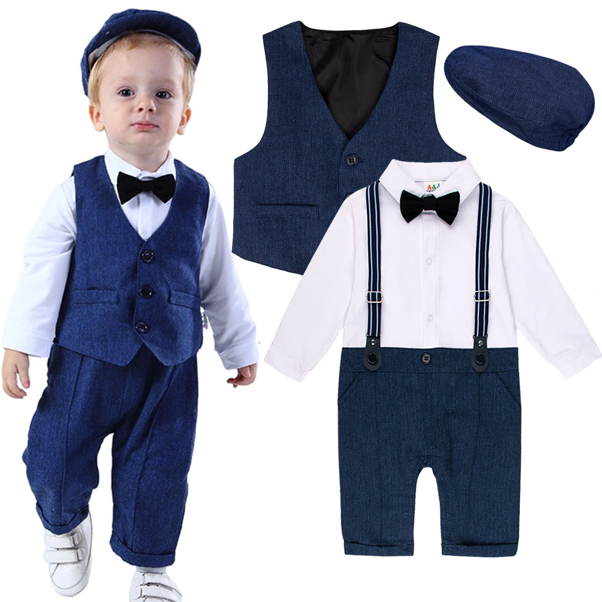Set Pakaian Bayi Laki-laki Set - Baby Boy Suit Set Baptism ulasan dan harga