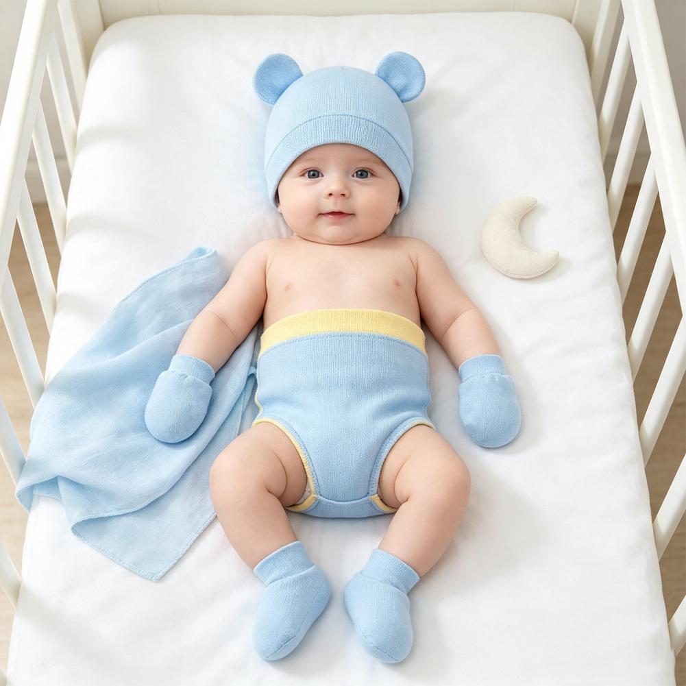 Pelindung Kaki Bayi Baru Lahir - Infant Beanie Hat With Ears ulasan dan harga