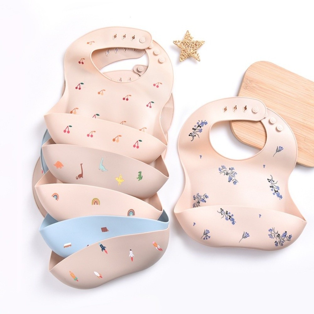 Bib Makan Bayi Silikon Baru, T - Waterproof Baby Bibs Silicone ulasan dan harga