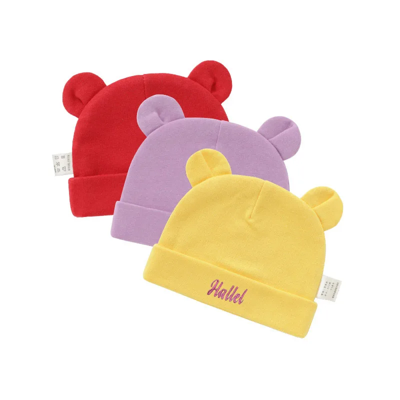 Topi Bayi Unisex Custom Nama,  - Infant Beanie Hat With Ears ulasan dan harga