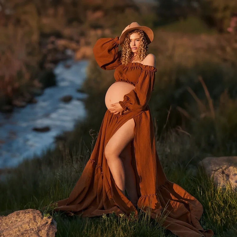 Gaun fotografi bersalin Retro  - Maternity Wear ulasan dan harga