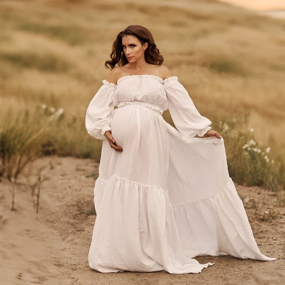 Gaun fotografi bersalin Retro  - Maternity Wear ulasan dan harga
