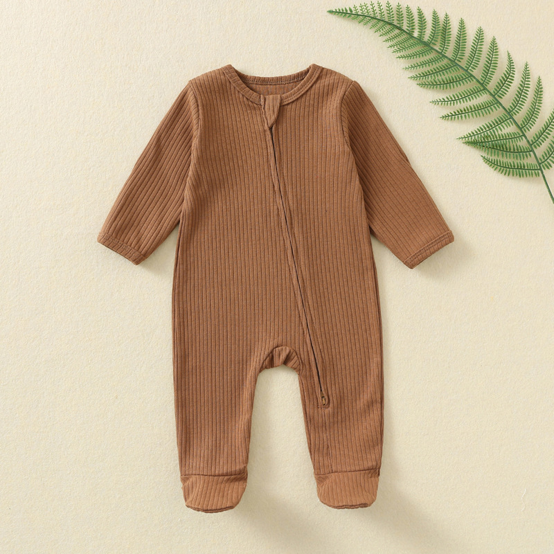 Baju Bayi Musim Gugur dan Musi - Cotton Baby Onesies Zipper ulasan dan harga