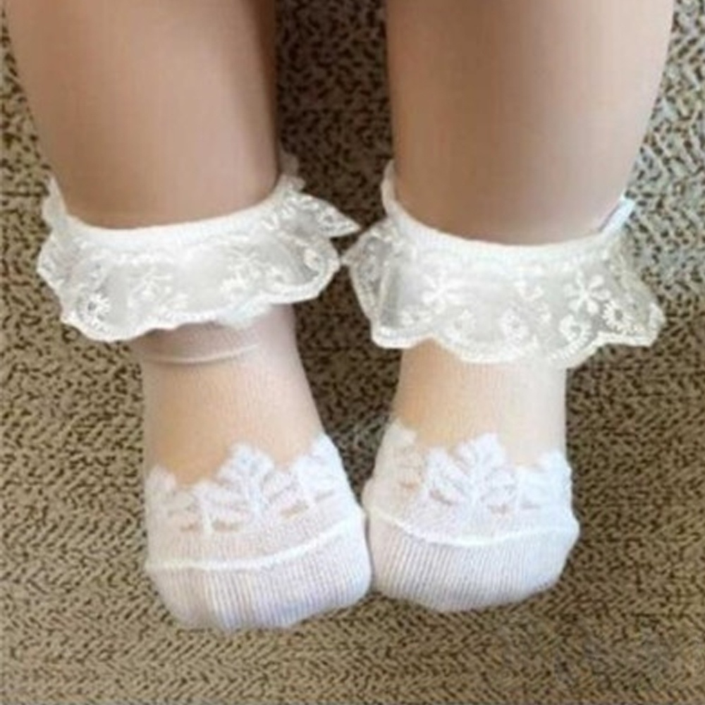 Kaus Kaki Bayi Jaring Bunga Re - Unisex Baby Socks Non Slip ulasan dan harga