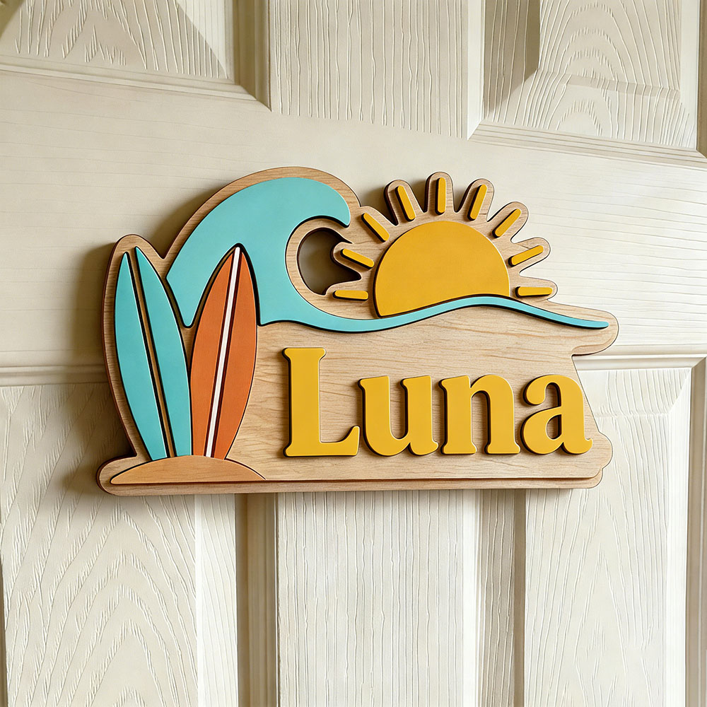 Papan Nama Pintu Bertema Gelom - Nursery ulasan dan harga