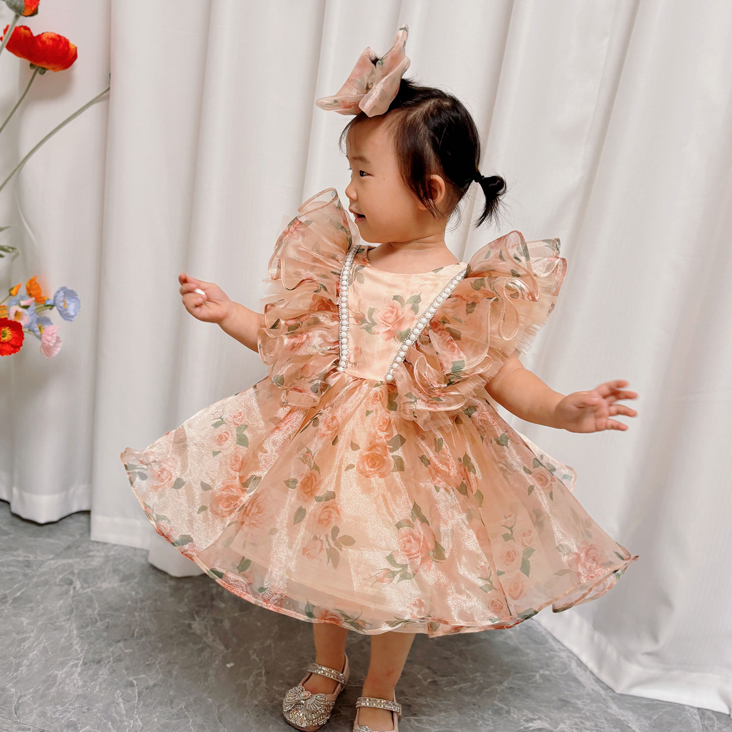 Gaun Pesta Anak Perempuan Drea - Toddler Girl Tulle Party Dress ulasan dan harga