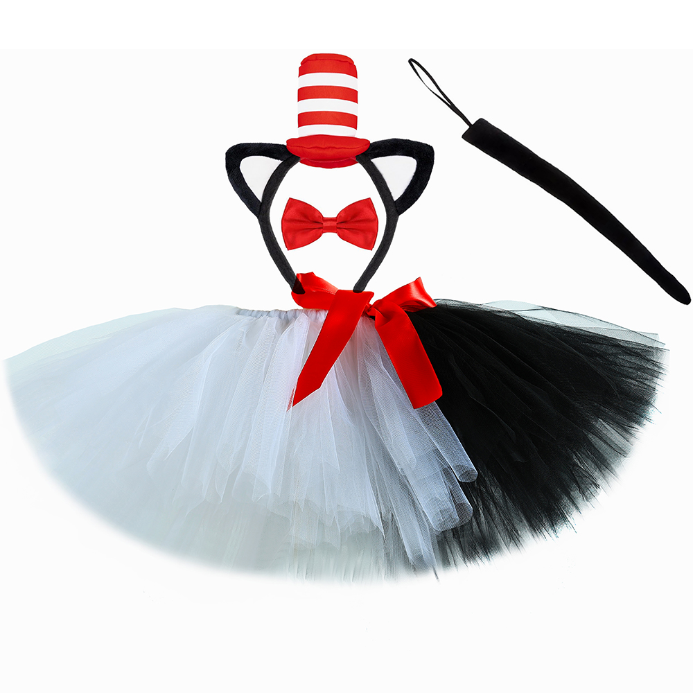 Rok Tutu Hitam & Putih Kostum  - Toddler Girl Tulle Party Dress ulasan dan harga