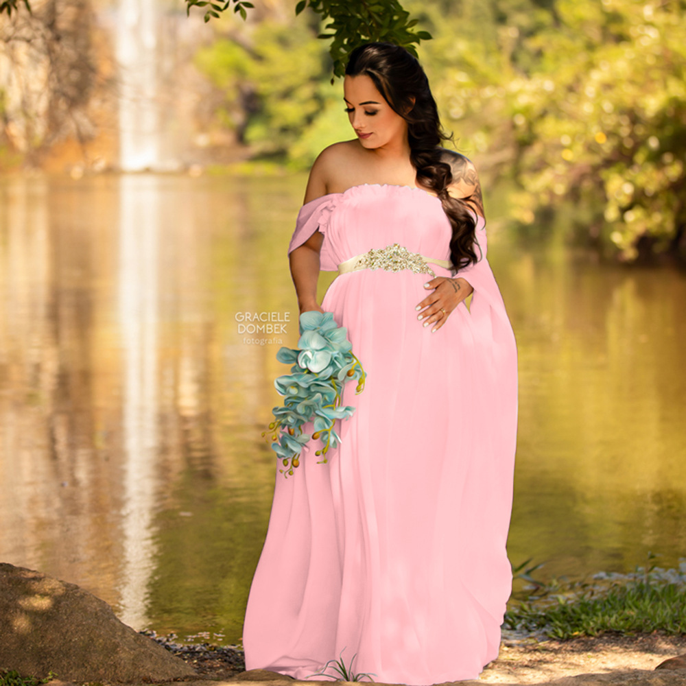 Gaun Maxi Lengan Pendek Berend - Maternity Wear ulasan dan harga